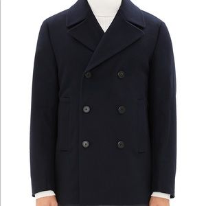 Theory Double-Breasted Wool Pea Coat